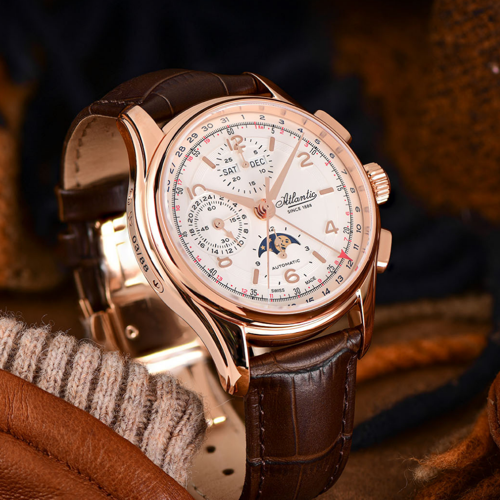 Atlantic moonphase automatic chronograph sale